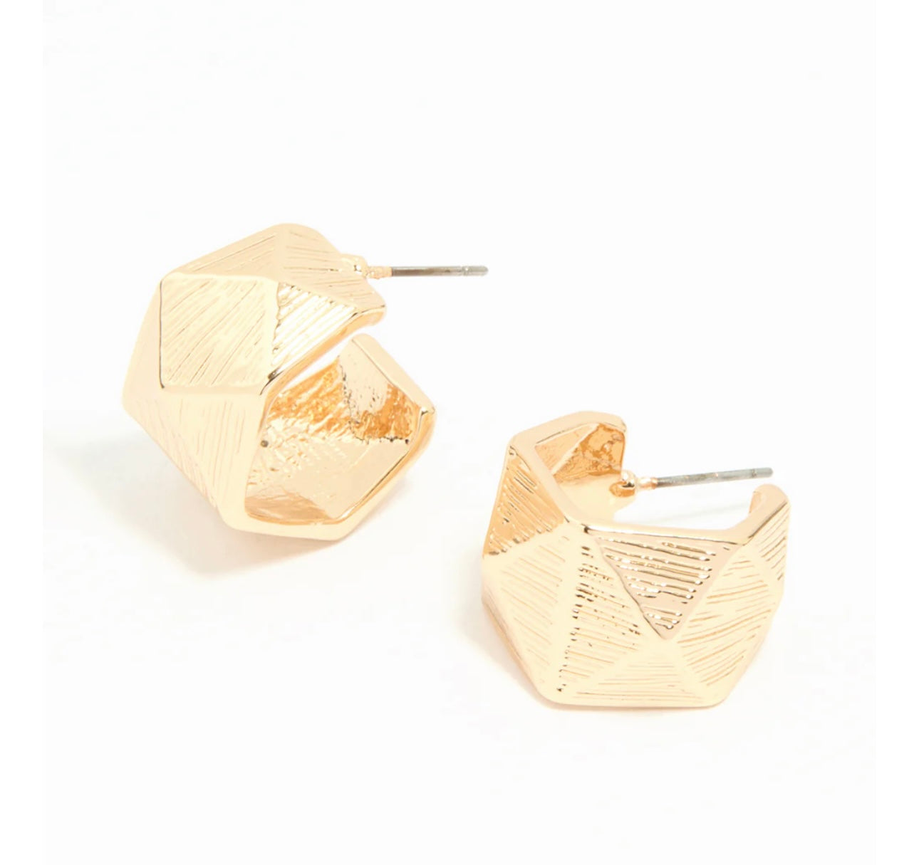 Gold Geometric Hoop Earrings