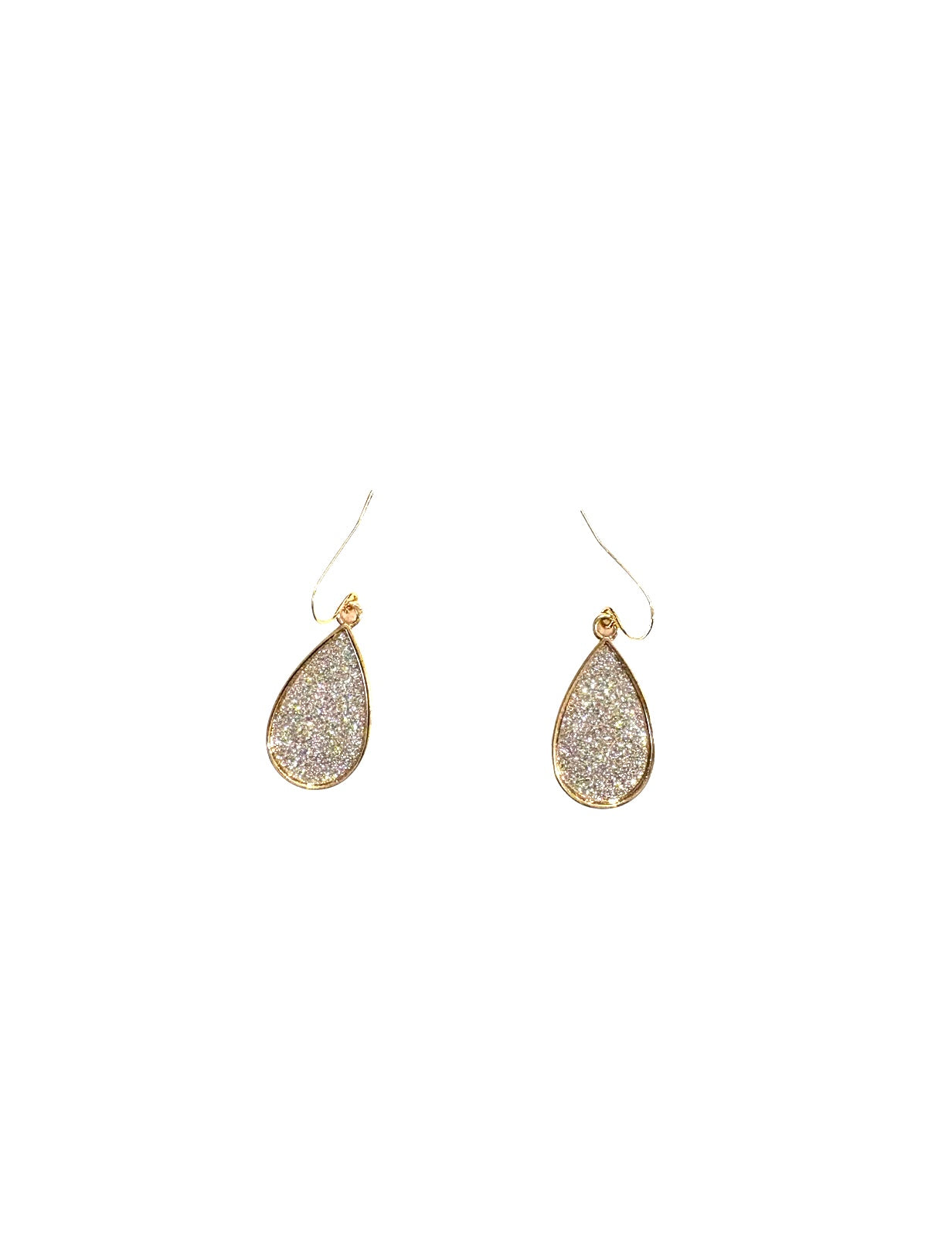 Gold Glitter Drop Earrings