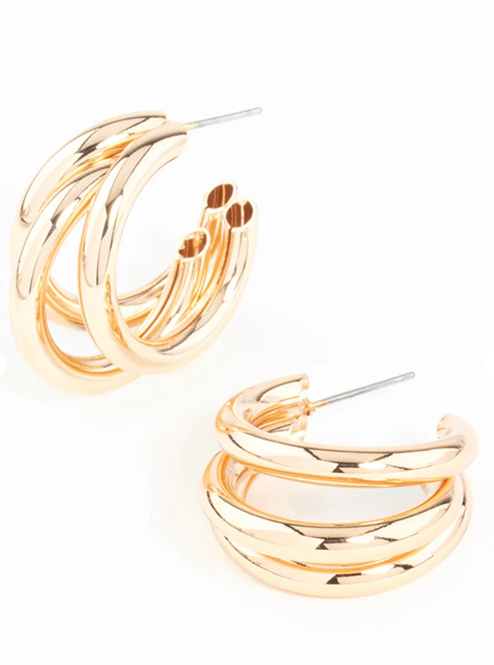 Gold Twisted hoop Earrings