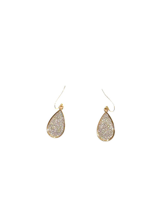 Gold Glitter Drop Earrings